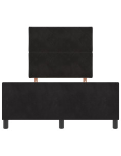 Letto a molle con testiera Nero 120 x 190 cm Velluto 2