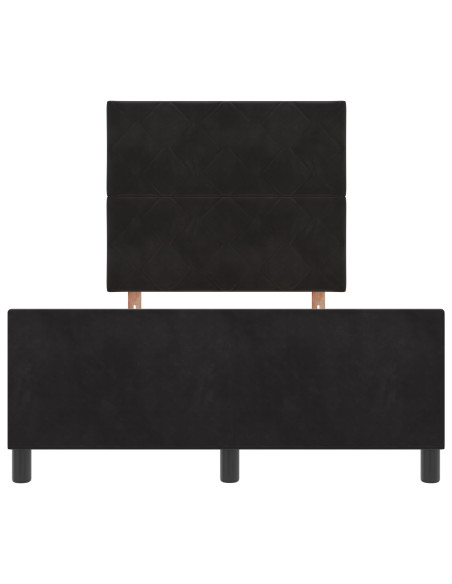 Struttura Letto Nera 120x190 cm in Velluto