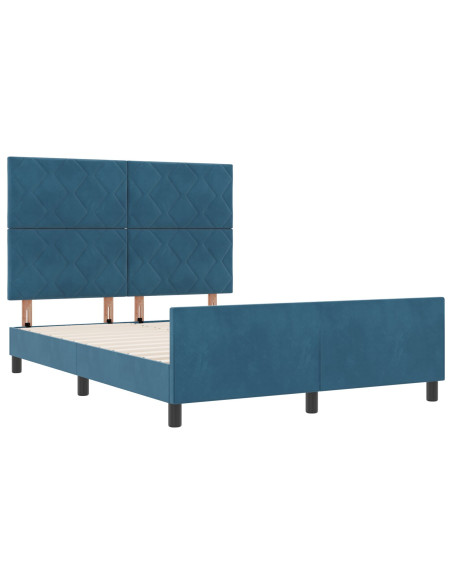 Frame del letto  Blu scuro 160x200 cm Velluto