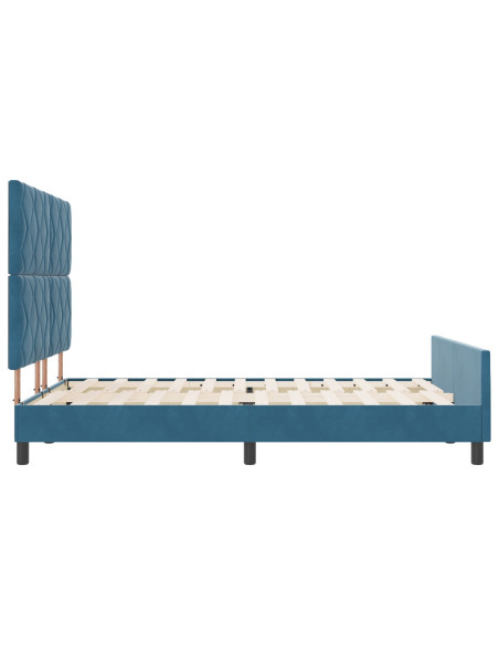 Frame del letto  Blu scuro 160x200 cm Velluto