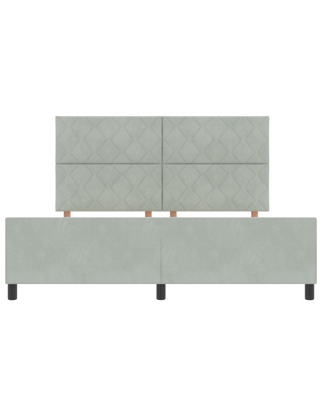 Rete letto  in Grigio chiaro - 180x200 cm in Velluto