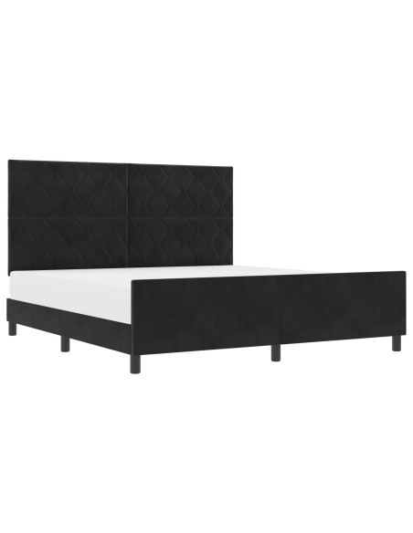 Struttura Letto  Nera 180x200 cm in Velluto