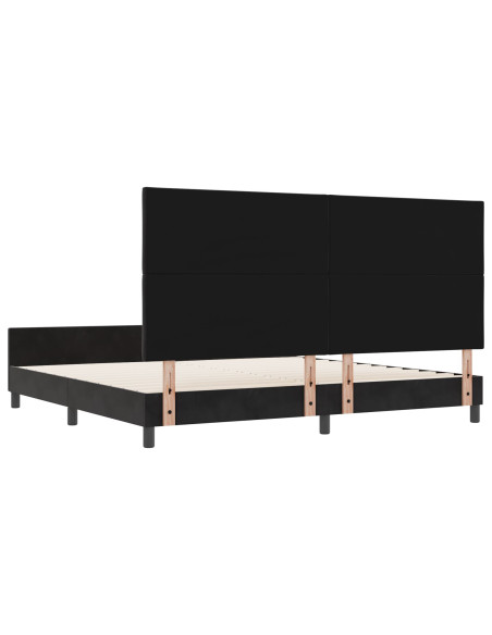 Struttura del Letto in Velluto Nero 200x200 cm