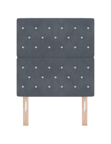 Testiera con testiera Grigio scuro 80 cm Pelle Sintetica