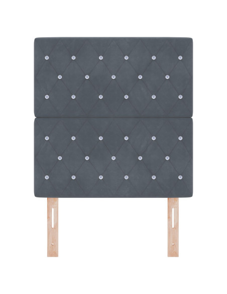 Testiera con testiera Grigio scuro 80 cm Pelle Sintetica