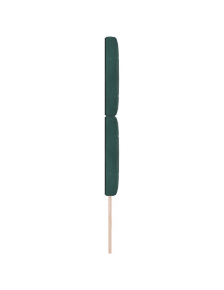 Testiera  con bottoni di cristallo trapuntata verde scuro 80 cm in velluto, Testiera  con bottoni di cristallo trapuntata verde 
