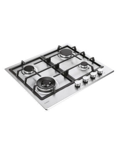 Candy Moderna CHG6BF4WTX Acciaio inox Da incasso 60 cm Gas 4 Fornello(i)