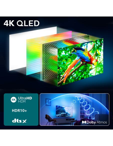 Philips Ambilight TV 65PUS8510 4K UHD QLED 164cm 65" Smart TV Dolby Atmos Titan OS