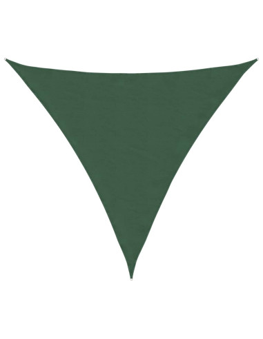 Parasole a Vela Tessuto Oxford Triangolare 6x6x6m Verde Scuro
