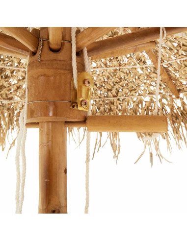 Ombrello Tiki con Baldacchino a Foglia di Banana 240 cm Bambù