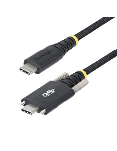 StarTech.com Cavo di ricarica USB-C da 2m, chiusura a vite laterale, 240W (5A) PD EPR, rivestimento in silicone con nylon intrec