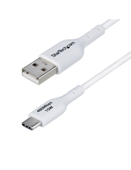 StarTech.com Cavo di ricarica da USB-A a USB-C da 1 m, carica e sincronizzazione, 3A, USB 2.0, rivestimento in TPE - Cavo di ric