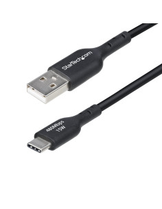 StarTech.com Cavo di Ricarica da USB-A a USB-C da 1m, carica e sincronizzazione, 3A, USB 2.0, rivestimento in TPE - Cavo di Rica