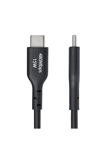 StarTech.com Cavo di Ricarica USB-A a USB-C da 2m - Cavetto di Carica Rapida USB-A a Type-C da 3A, Cavo per Trasferimento Dati U