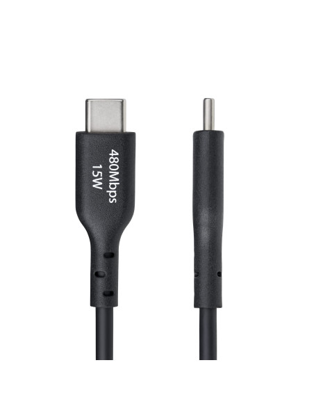 StarTech.com Cavo di Ricarica da USB-A a USB-C da 1m, carica e sincronizzazione, 3A, USB 2.0, rivestimento in TPE - Cavo di Rica
