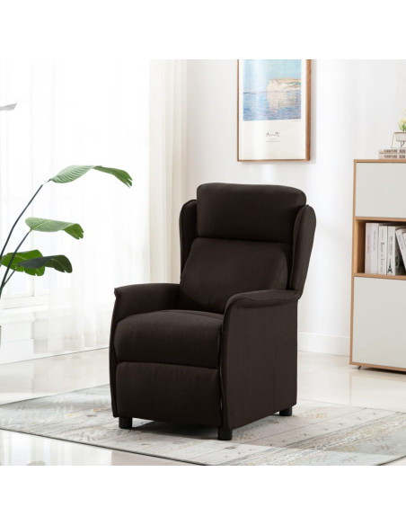 Poltrona Recliner  Marrone Scuro 67,5x93,5x101,5 cm Tessuto
