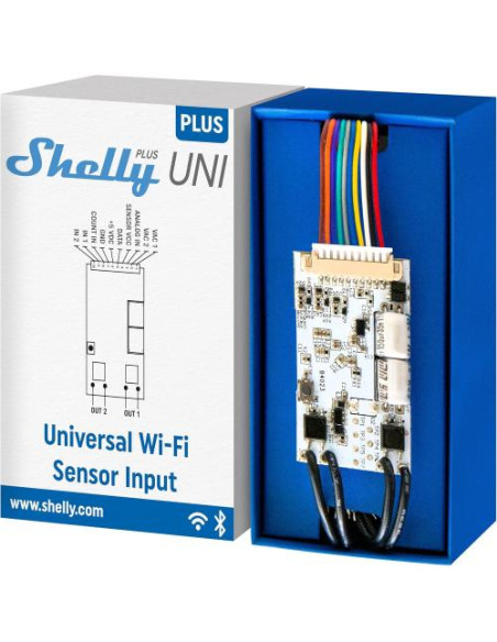 SHELLY PLUS UNI § MODULO INTELLIGENTE CON CONTATTI PULITI GESTITO VIA WI-FI E BL