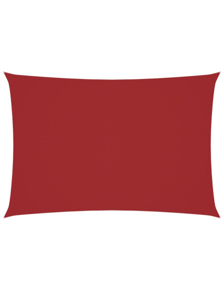 Parasole a Vela Oxford Rettangolare 3x5 m Rosso