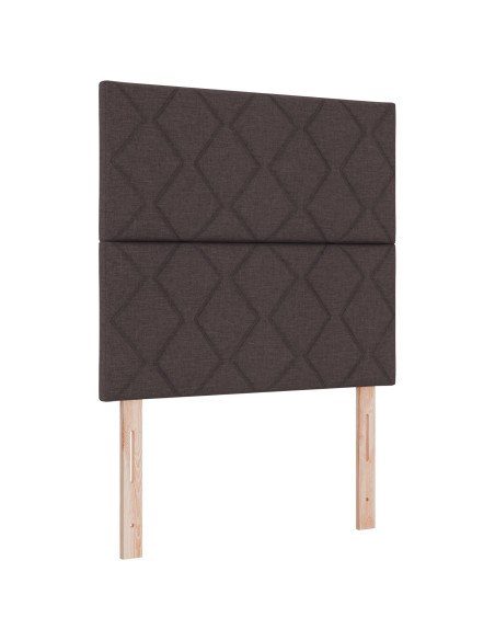 Rete a Molla con Materasso & Panca Marrone Scuro 120x190 cm Tessuto
