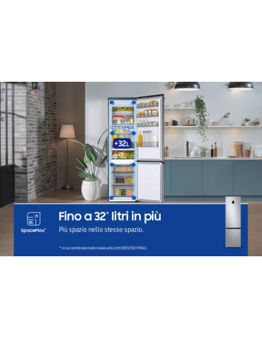 Samsung Frigorifero Combinato EcoFlex AI 2m 390L RB38C774DSA