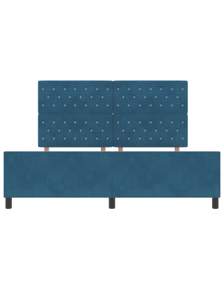 Struttura per Letto in Velluto Blu Scuro 180x200 cm