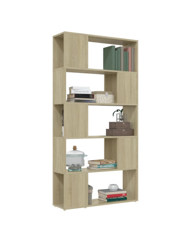 Libreria Divisorio Rovere Sonoma 80x24x155 cm in Truciolato