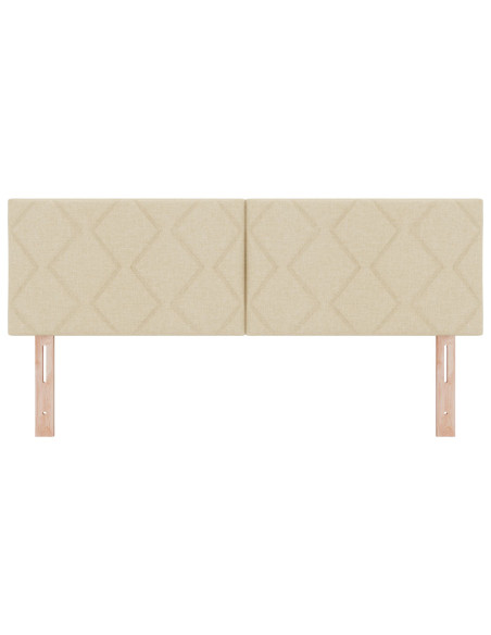 Testiera Design a Blocchi di Diamante  Crema 140 cm Tessuto