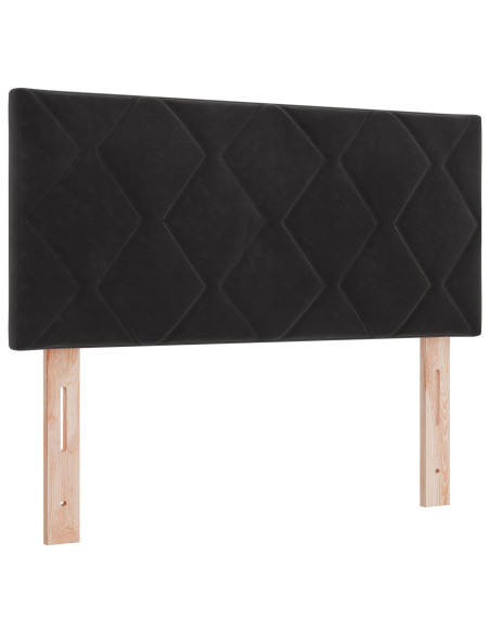 Testiera  Design a Blocchi Diamante Nera 90 cm in Velluto