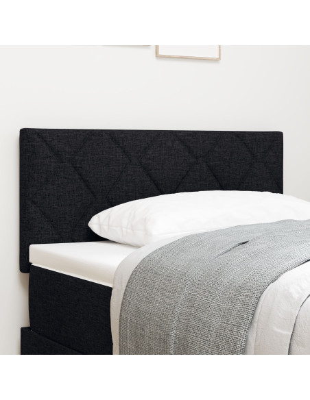 Testiera  Design Blocchi di Diamante Nera 100 cm in Tessuto