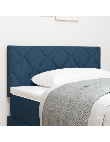 Testiera  Design a Blocchi di Diamante Blu 100 cm Tessuto