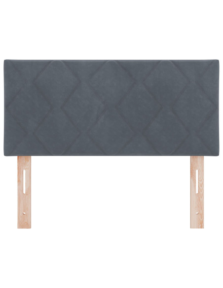 Testata  Design a Blocchi di Diamante Grigio Scuro 100 cm in Velluto
