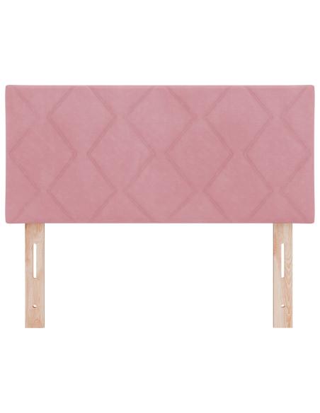 Testiera  Design Blocchi Diamante Rosa 100 cm in Velluto