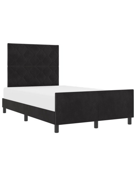 Struttura Letto Nera 120x190 cm in Velluto