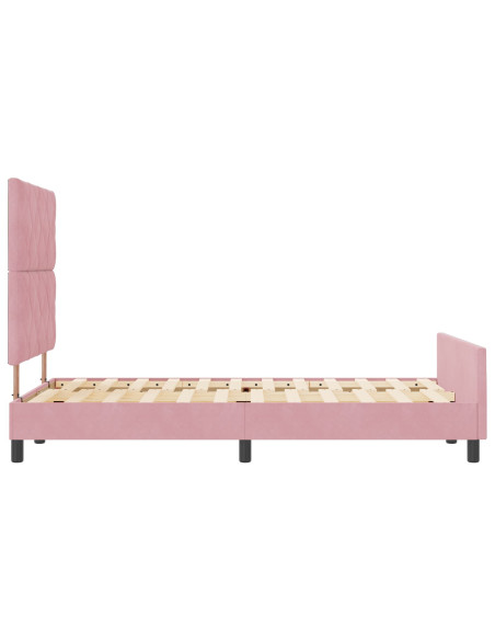 Letto Rosa 120x200 cm in Velluto