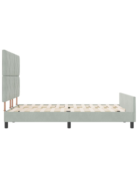 Struttura del letto Grigio chiaro 140x200 cm Velluto