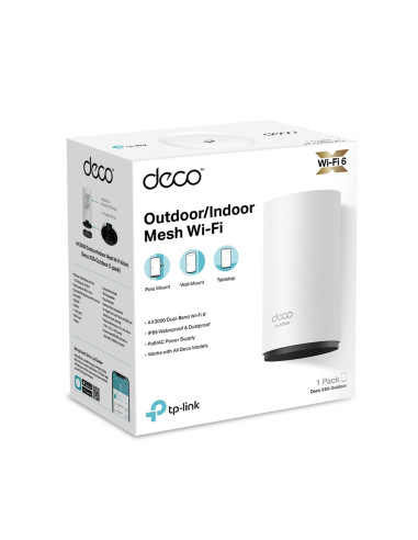 TP-Link Deco X50-Outdoor Dual-band (2.4 GHz/5 GHz) Wi-Fi 6 (802.11ax) Bianco 1 Interno