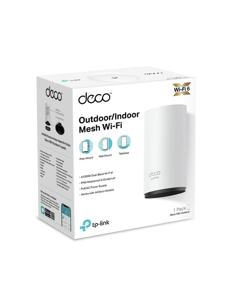 TP-Link Deco X50-Outdoor Dual-band (2.4 GHz/5 GHz) Wi-Fi 6 (802.11ax) Bianco 1 Interno