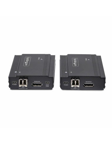 StarTech.com KVM Extender DisplayPort su fibra ottica, 4K 60Hz, kit di estensione, fino a 300m (multimodale) con moduli SFP+ pre