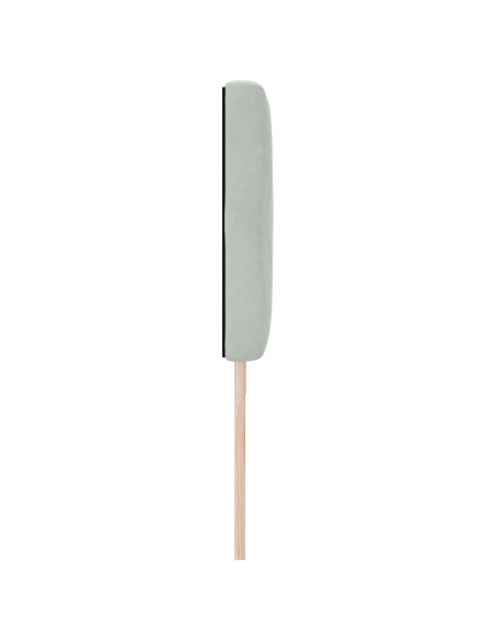 Testiera  con bottoni di cristallo, grigio chiaro, 180 cm, velluto