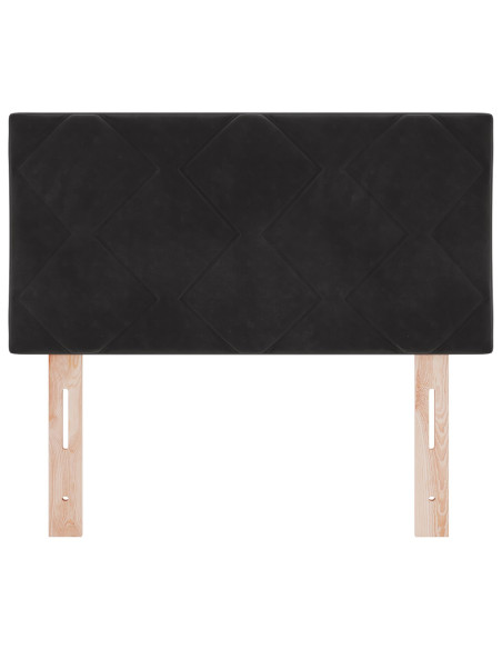 Testiera  Design a Blocchi di Diamante Nera 80 cm in Velluto