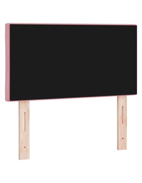 Testiera  Design a Blocchi Diamante Rosa 80 cm in Velluto