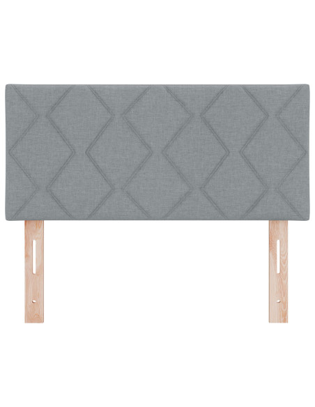 Testiera  Design a Blocchi Diamante Grigio Chiaro 90 cm in Tessuto