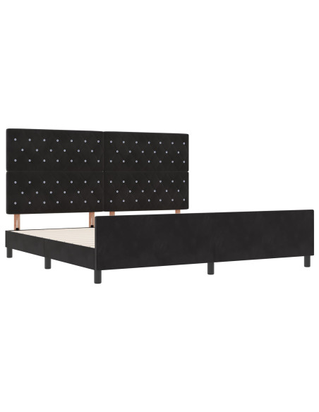 Struttura letto  Nera 200x200 cm in velluto