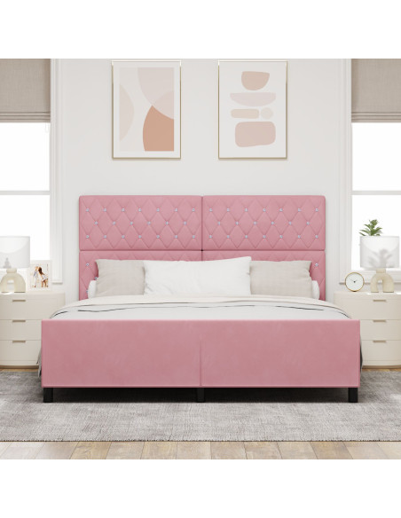Struttura Letto  Rosa 180x200 cm Velluto