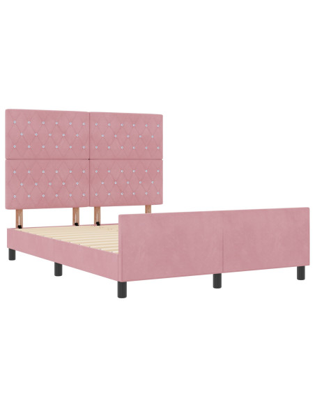 Letto  Rosa 160x200 cm Velluto