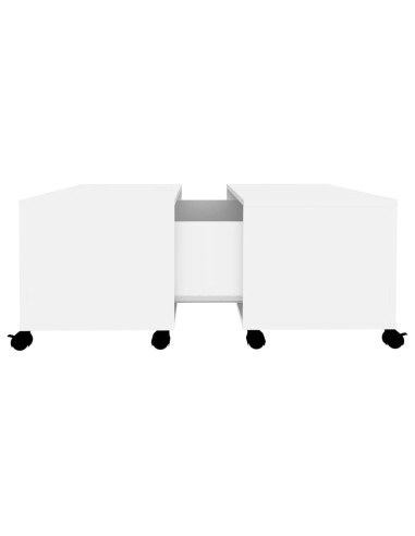 Tavolino da Salotto Bianco 75x75x38 cm in Legno Multistrato