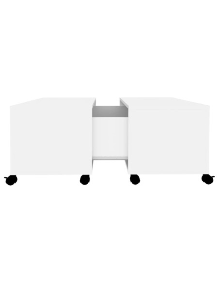 Tavolino da Salotto Bianco 75x75x38 cm in Legno Multistrato
