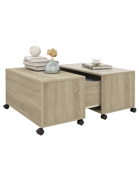 Tavolino da Salotto Rovere Sonoma 75x75x38 cm Legno Multistrato