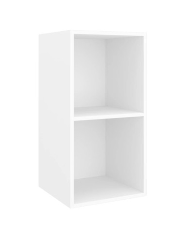 Armadietto TV da Parete Bianco 37x37x72 cm in Legno Multistrato
