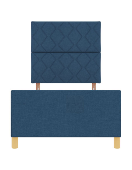 Struttura Letto Blu  90x190 cm in Tessuto